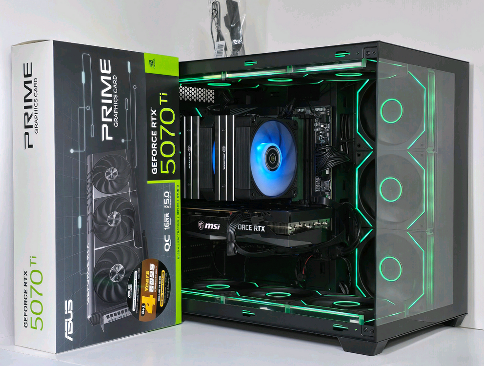 (새제품 블랙)9800X3D, RTX5070Tl, B850M WIFI,1000W, 공랭최강, 방송게이밍컴퓨터본체 이미지