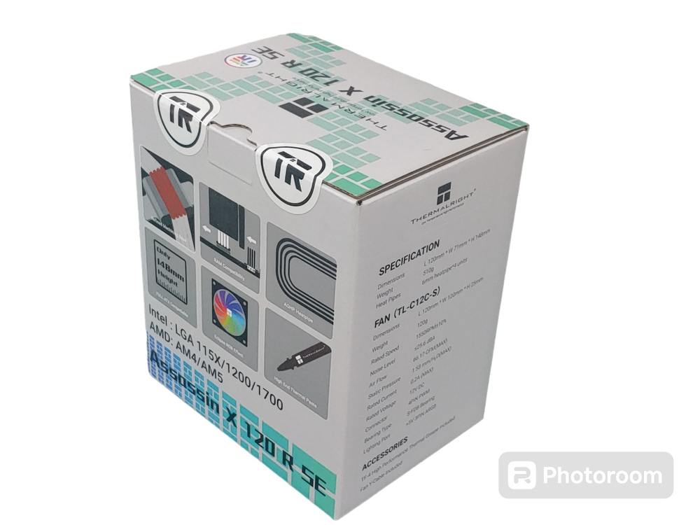 새제품 써멀라이트 ARGB CPU 공냉 쿨러 + 전용 컨트롤러 포함 이미지