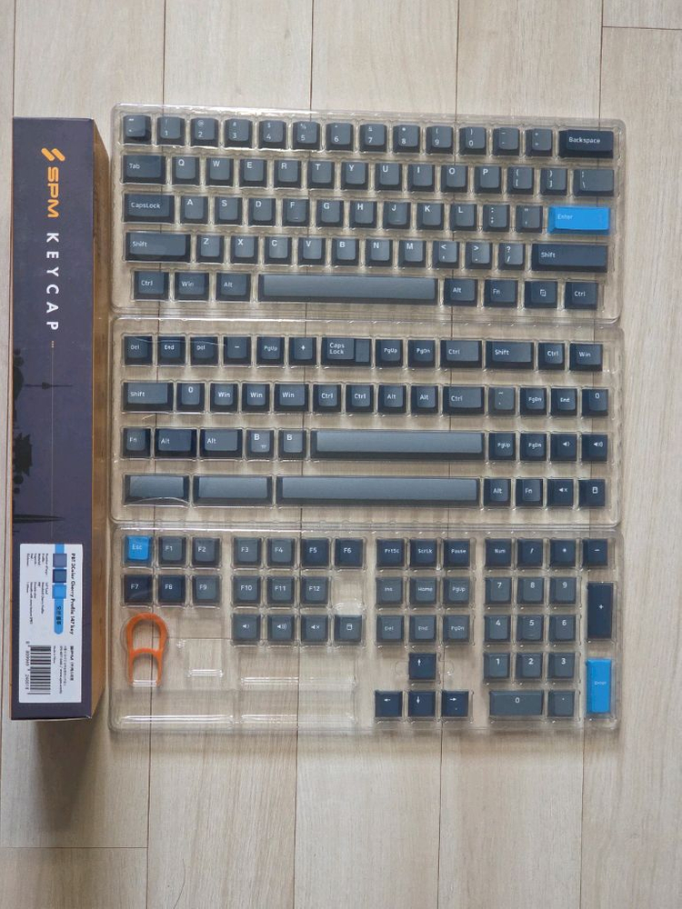 SPM 3색조합 PBT 영문 키캡 147키 오션블루 이미지