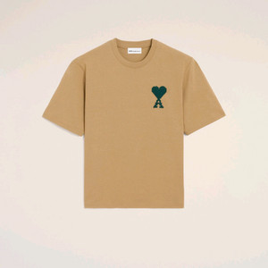 NA42정품새상품>아미 드 꾀흐 빅로고 반팔티 (베이지 / 아이보리) 이미지