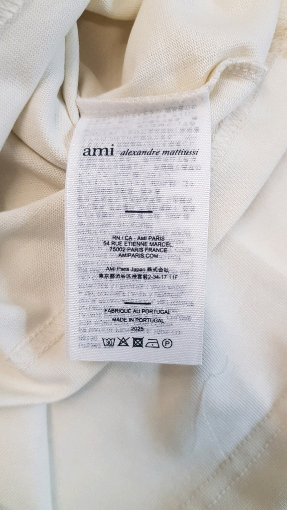 NA42정품새상품>아미 드 꾀흐 빅로고 반팔티 (베이지 / 아이보리) 이미지