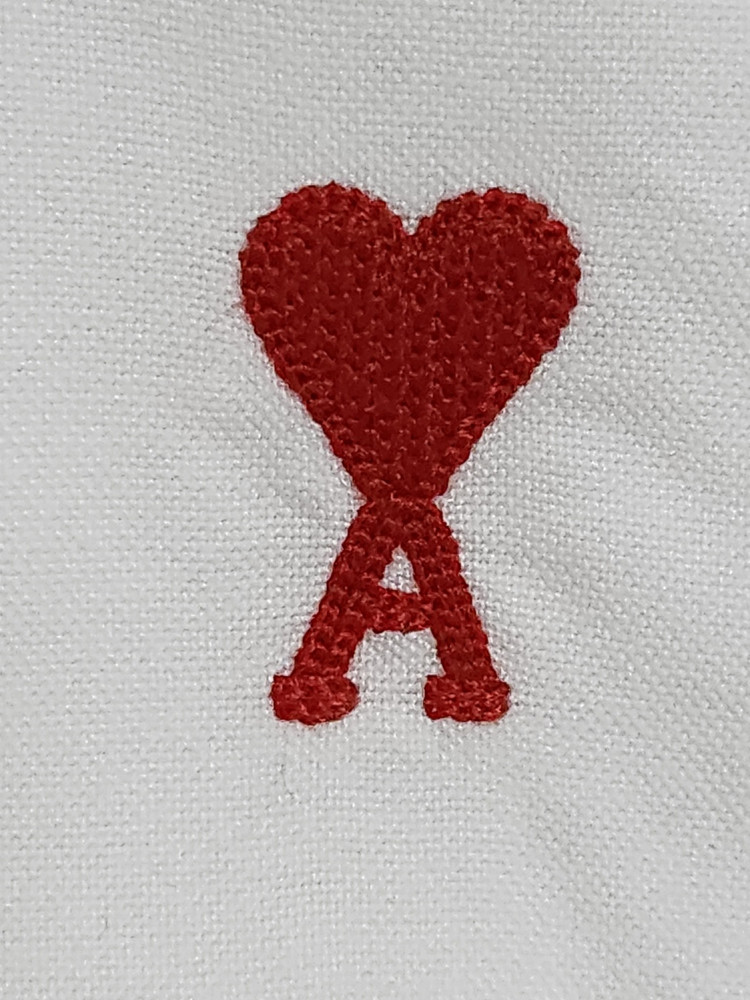 아미 화이트 스몰 하트자수 옥스포드 셔츠 41 BFHC013 45 이미지