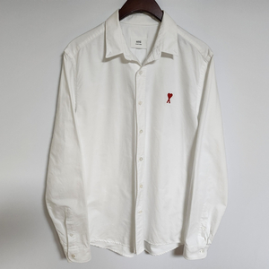 아미 화이트 스몰 하트자수 옥스포드 셔츠 41 BFHC013 45 이미지