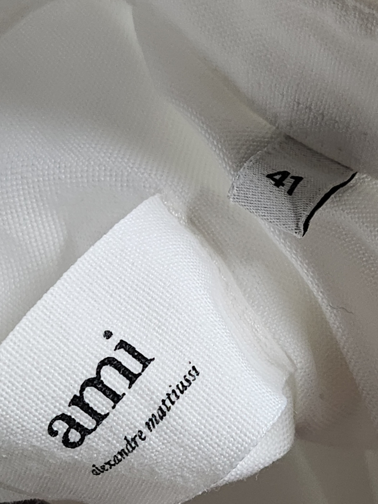 아미 화이트 스몰 하트자수 옥스포드 셔츠 41 BFHC013 45 이미지