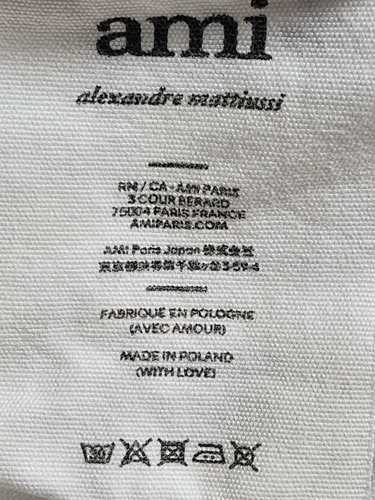 아미 화이트 스몰 하트자수 옥스포드 셔츠 41 BFHC013 45 이미지