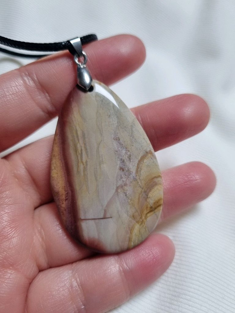 천연석 다색 마노 펜던트 원석목걸이 이미지