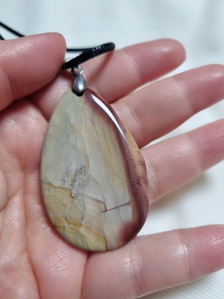 천연석 다색 마노 펜던트 원석목걸이 이미지