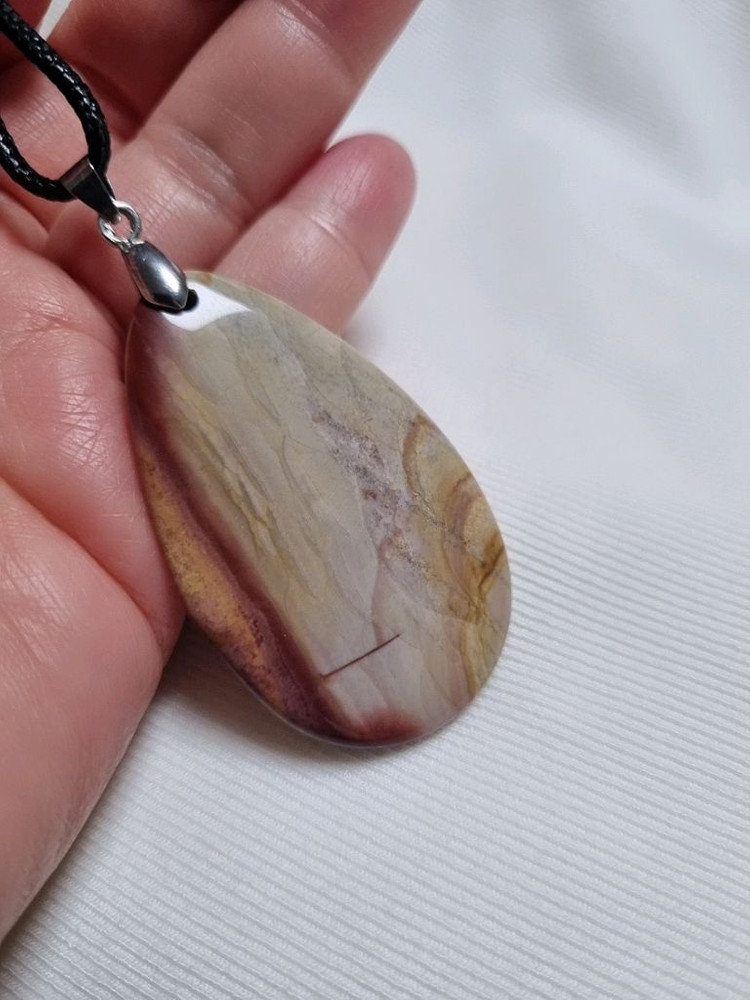 천연석 다색 마노 펜던트 원석목걸이 이미지