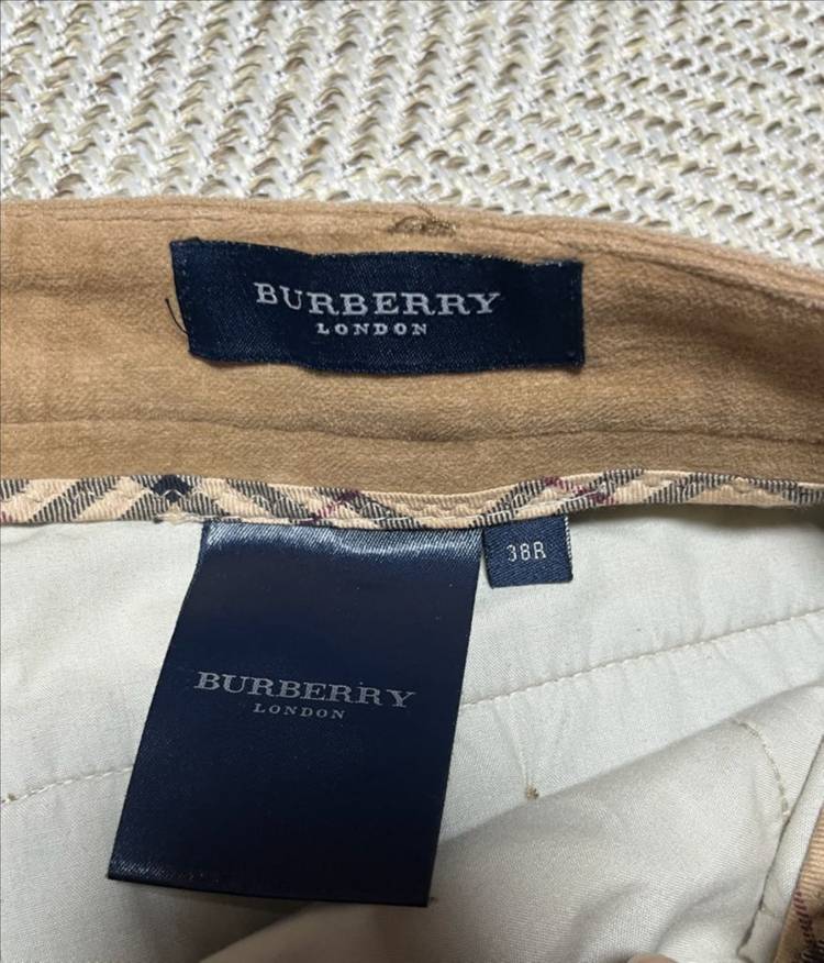 버버리 스웨이드 와이드 치노팬츠 슬랙스 38 이미지