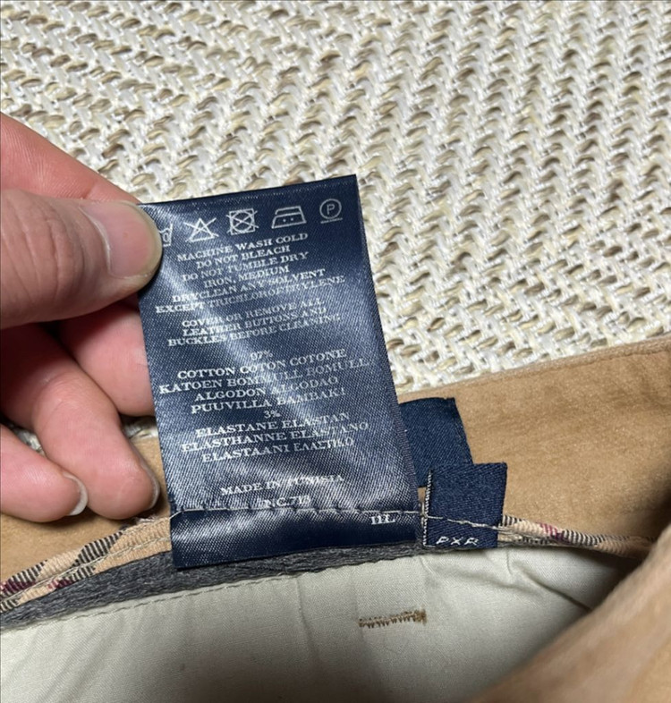 버버리 스웨이드 와이드 치노팬츠 슬랙스 38 이미지