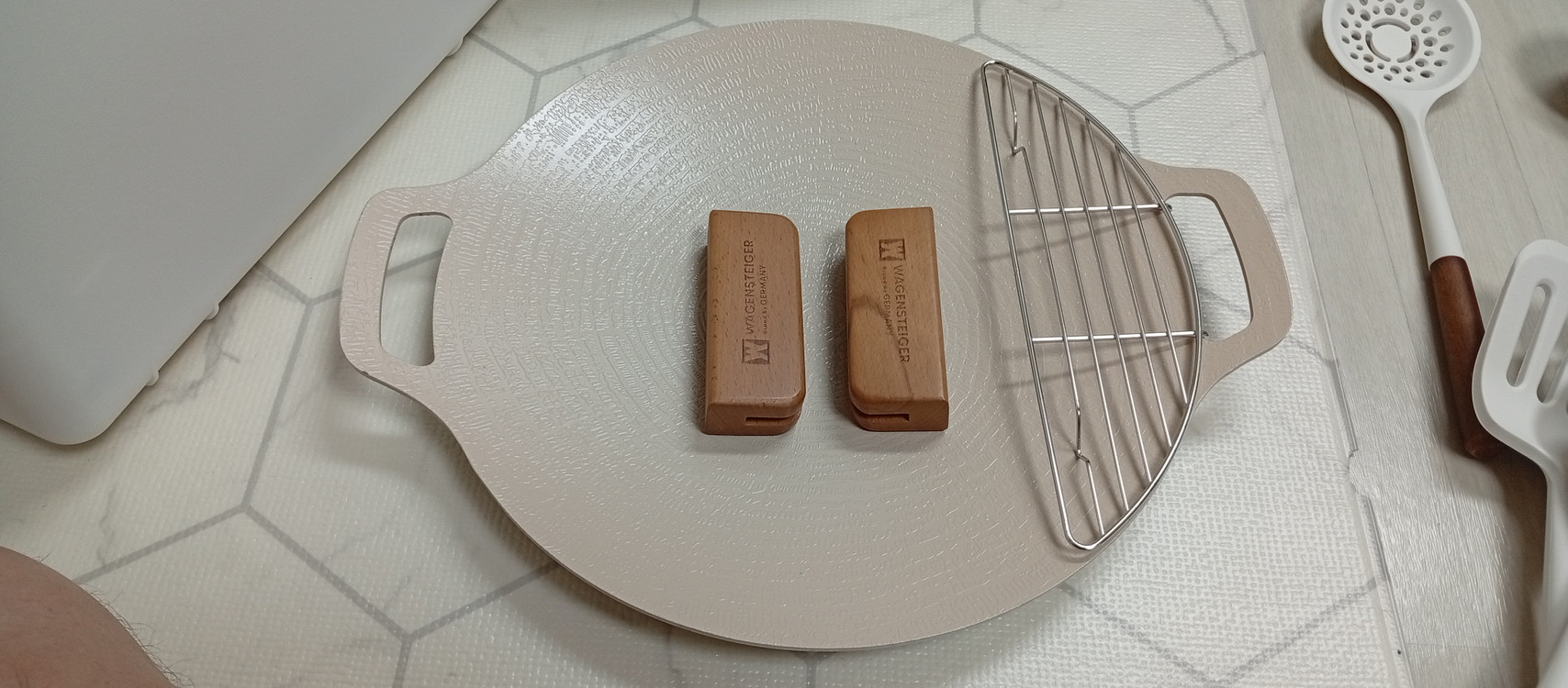 바겐슈타이거 인덕션 IH 세라믹 그리들팬 아이보리 세트 판매 합니다 이미지