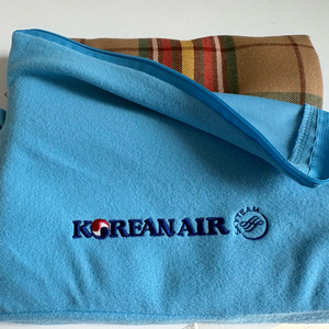 (새상품) 대한항공 체크 담요 이미지