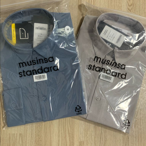 무탠다드 릴렉스핏실키셔츠m사이즈2종일괄판매 이미지