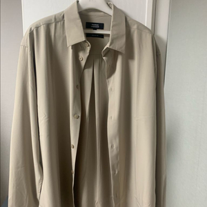 무신사스탠다드릴렉스 핏 실키 셔츠 라이트베이지 m사이즈 판 이미지