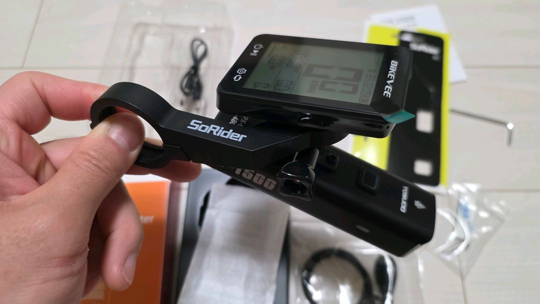 [새상품] 자전거 속도계 라이트 전조등 듀얼거치대 풀세트 로드자전거 mtb 픽시 이미지