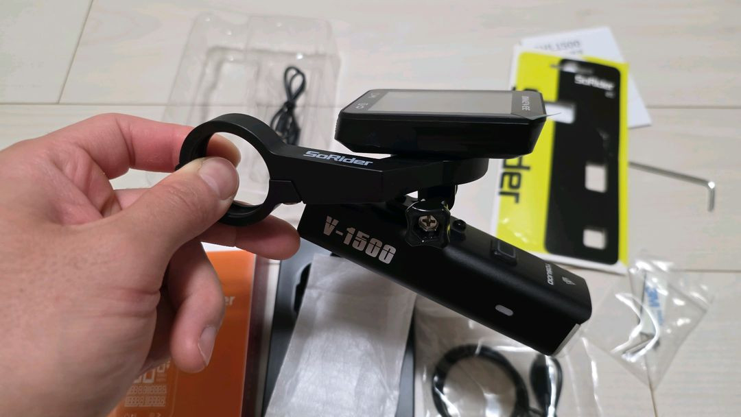 [새상품] 자전거 속도계 라이트 전조등 듀얼거치대 풀세트 로드자전거 mtb 픽시 이미지