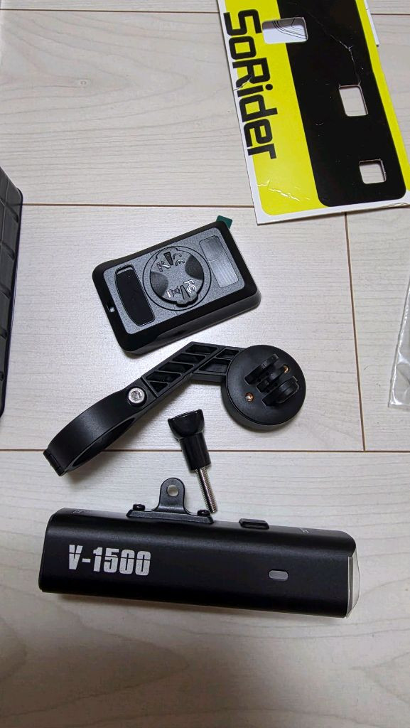 [새상품] 자전거 속도계 라이트 전조등 듀얼거치대 풀세트 로드자전거 mtb 픽시 이미지