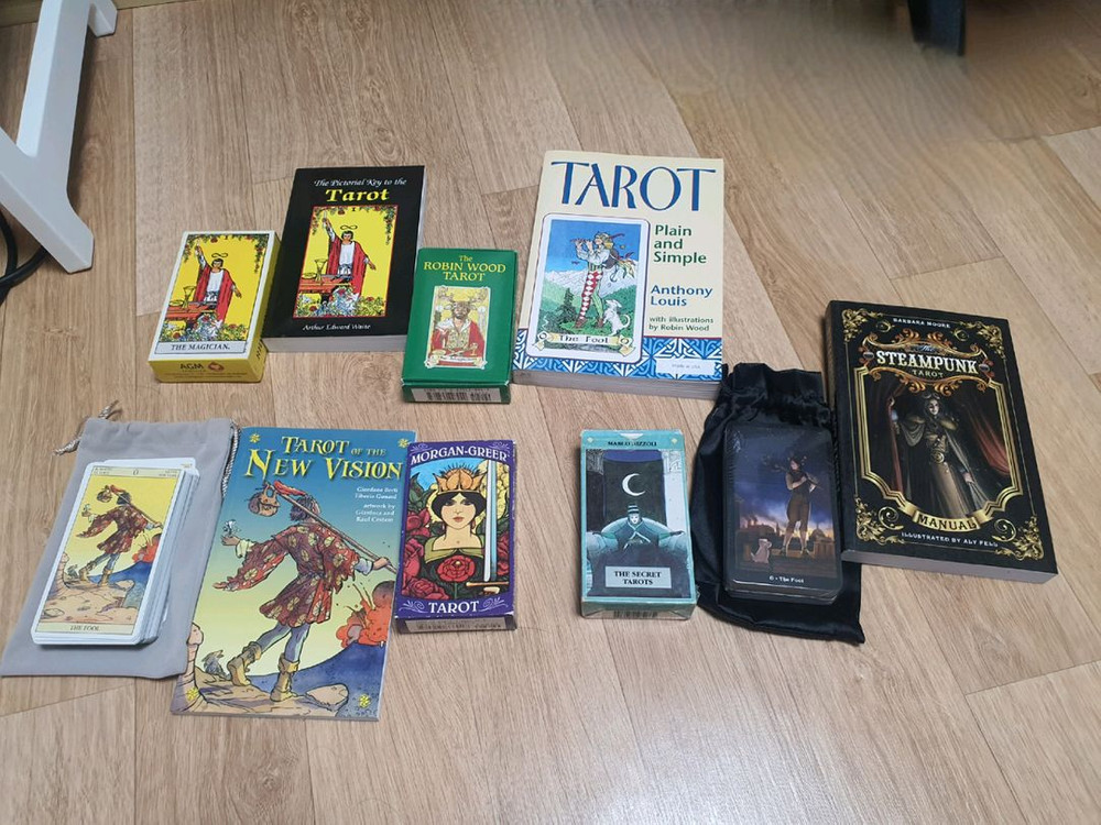 (판매)라이더 웨이트 타로카드 등, 인기 타로카드 북세트 일괄 팝니다 이미지