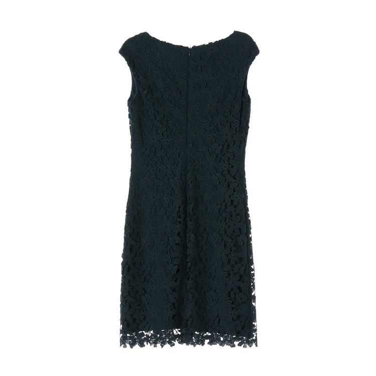 로렌 랄프 로렌 플로럴 레이스 브이넥 슬리브리스 원피스 딥그린 이미지