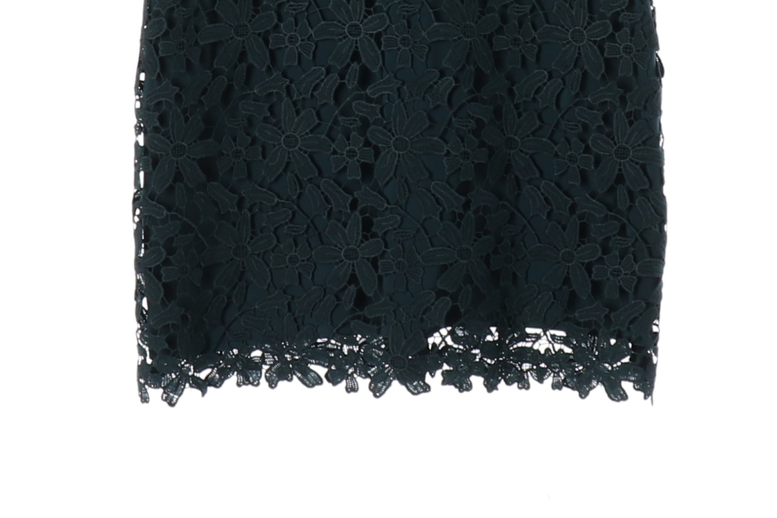 로렌 랄프 로렌 플로럴 레이스 브이넥 슬리브리스 원피스 딥그린 이미지