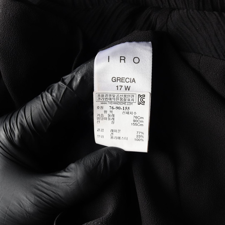 IRO 이로 실크 쉬폰 티어드 캉캉 긴팔 미니 원피스 드레스 이미지