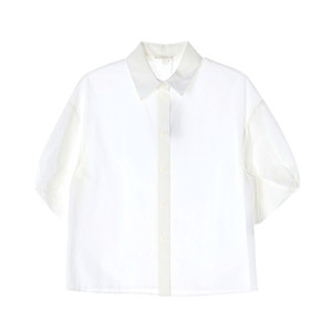 (새상품)코스 벌룬 슬리브 반팔 코튼 셔츠 화이트 이미지