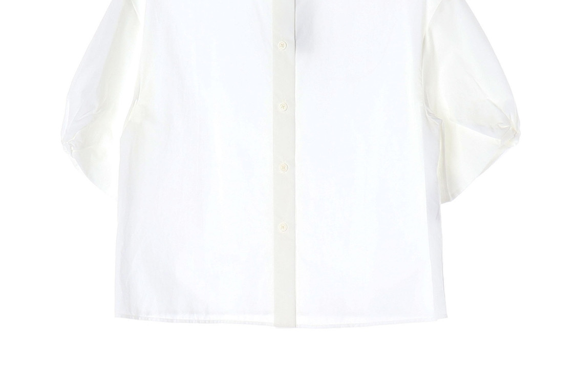(새상품)코스 벌룬 슬리브 반팔 코튼 셔츠 화이트 이미지