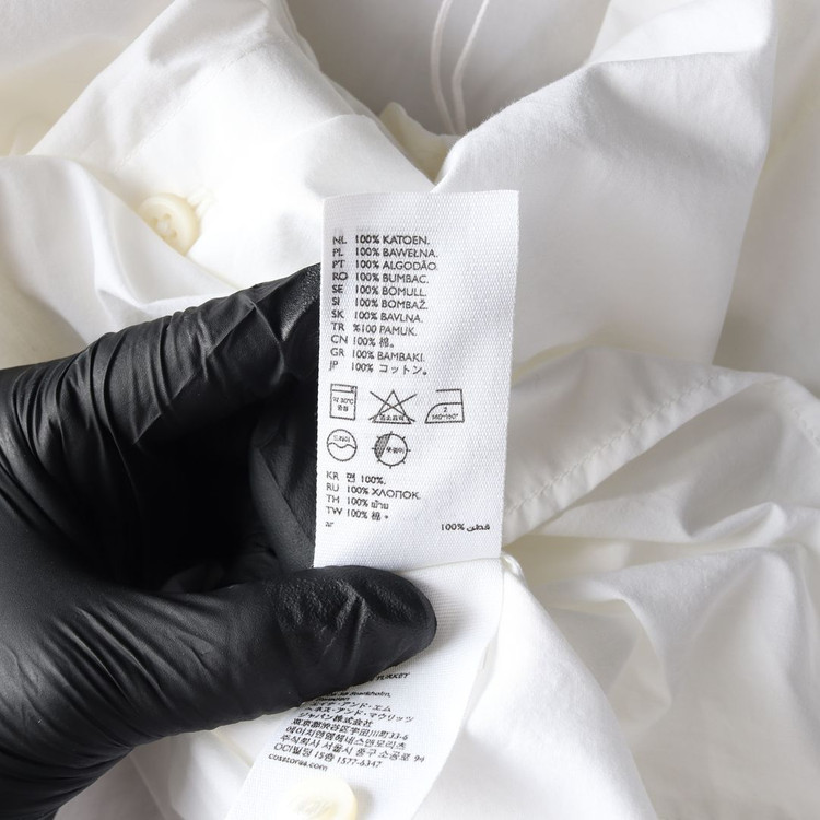 (새상품)코스 벌룬 슬리브 반팔 코튼 셔츠 화이트 이미지