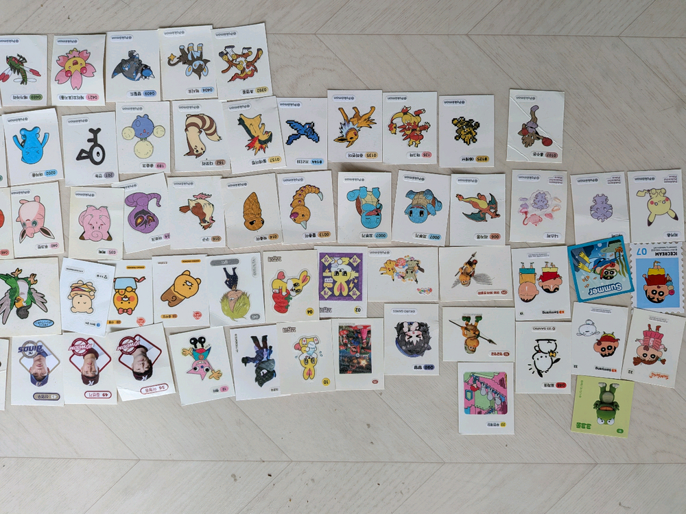 포켓몬 캐릭터 스티커 세트 이미지