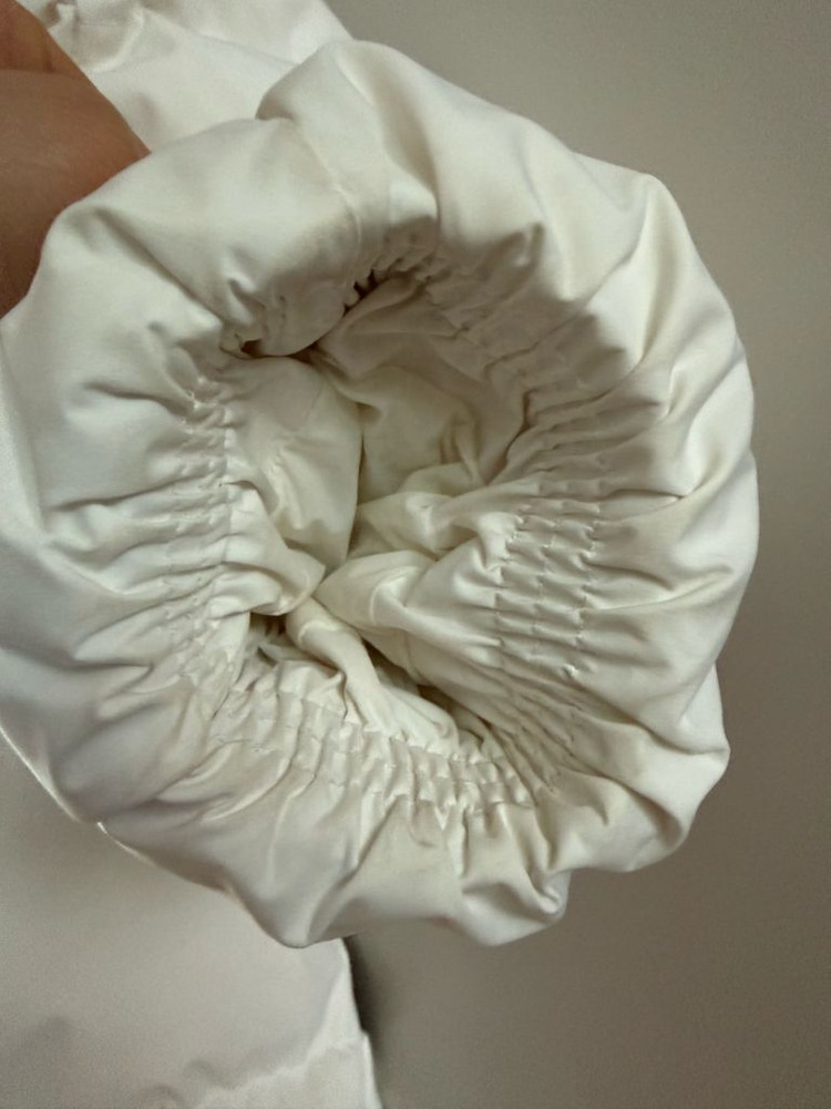 MLB 베이직 메가로고 후드 롱패딩 화이트 라지 이미지