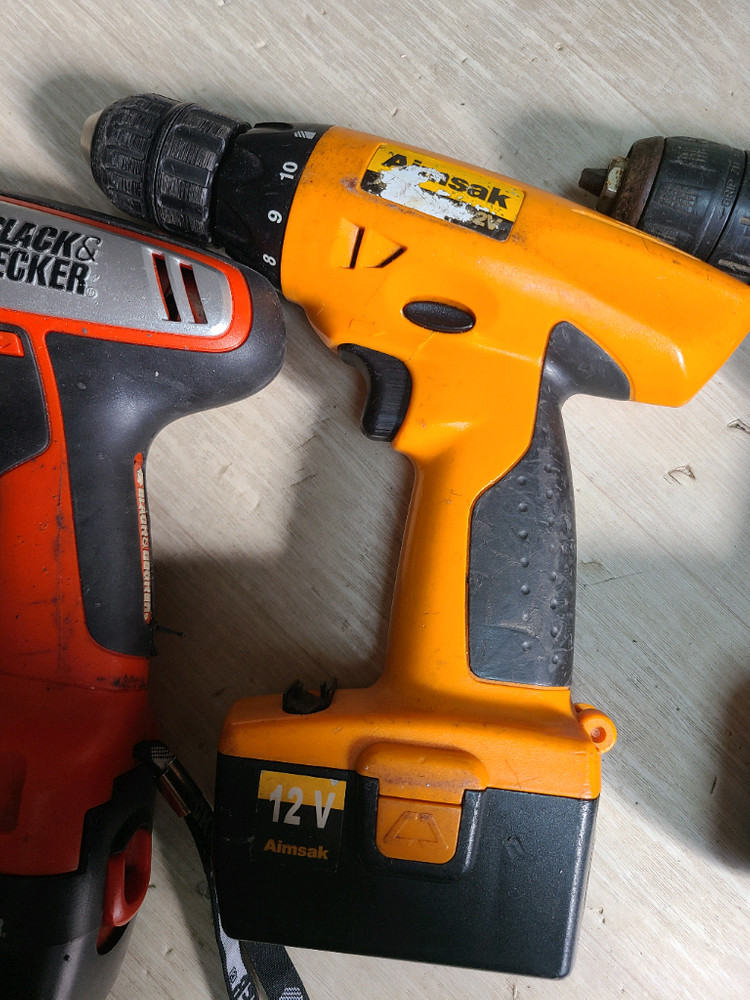 전동 드릴 3종류 (블랙앤데커, 아임삭, 계양) 개당 이미지