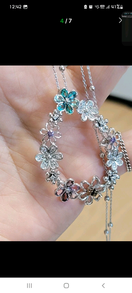 제이에스티나 14k+s925 믹스 목걸이 귀걸이 세트 이미지