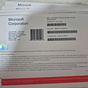 윈도우 11 프로 Pro 64비트 영문 미개봉 이미지