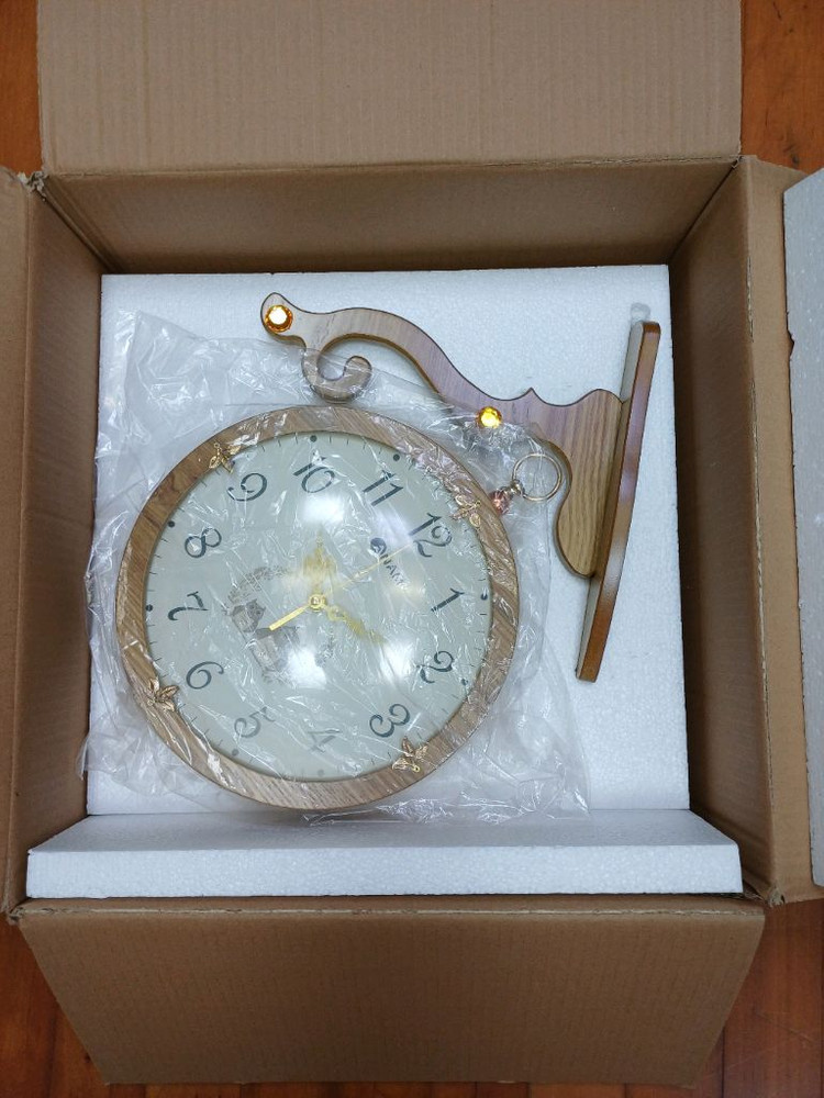 아남 양면 무소음 럭셔리 엔틱 벽시계 새제품 저렴하게 드립니다~ 이미지