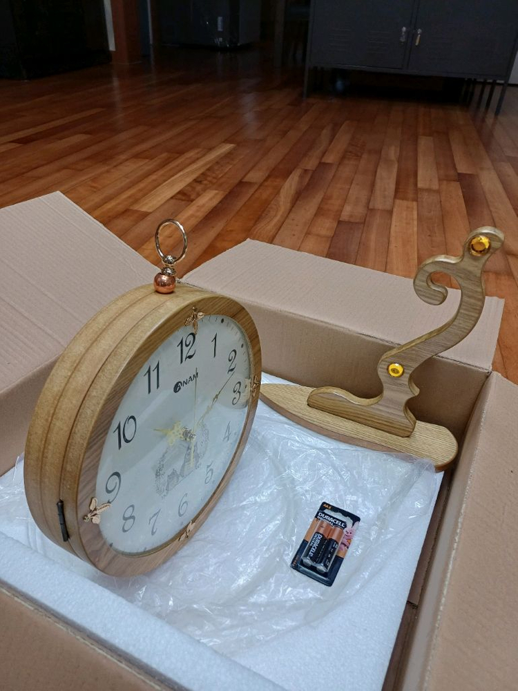 아남 양면 무소음 럭셔리 엔틱 벽시계 새제품 저렴하게 드립니다~ 이미지