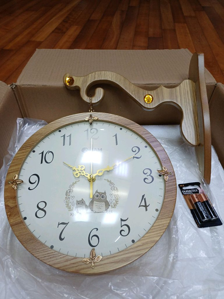 아남 양면 무소음 럭셔리 엔틱 벽시계 새제품 저렴하게 드립니다~ 이미지