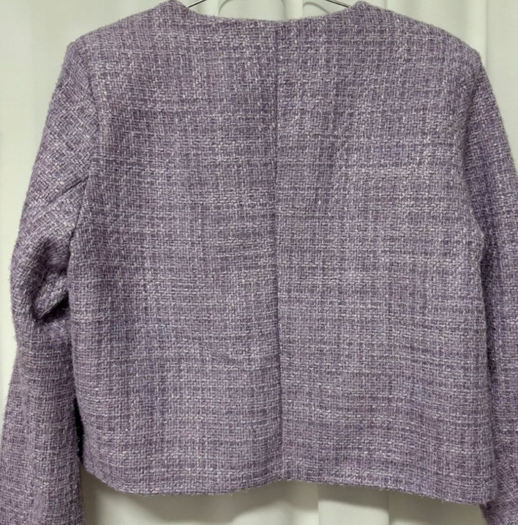 파파야 퍼플 트위드 자켓 이미지