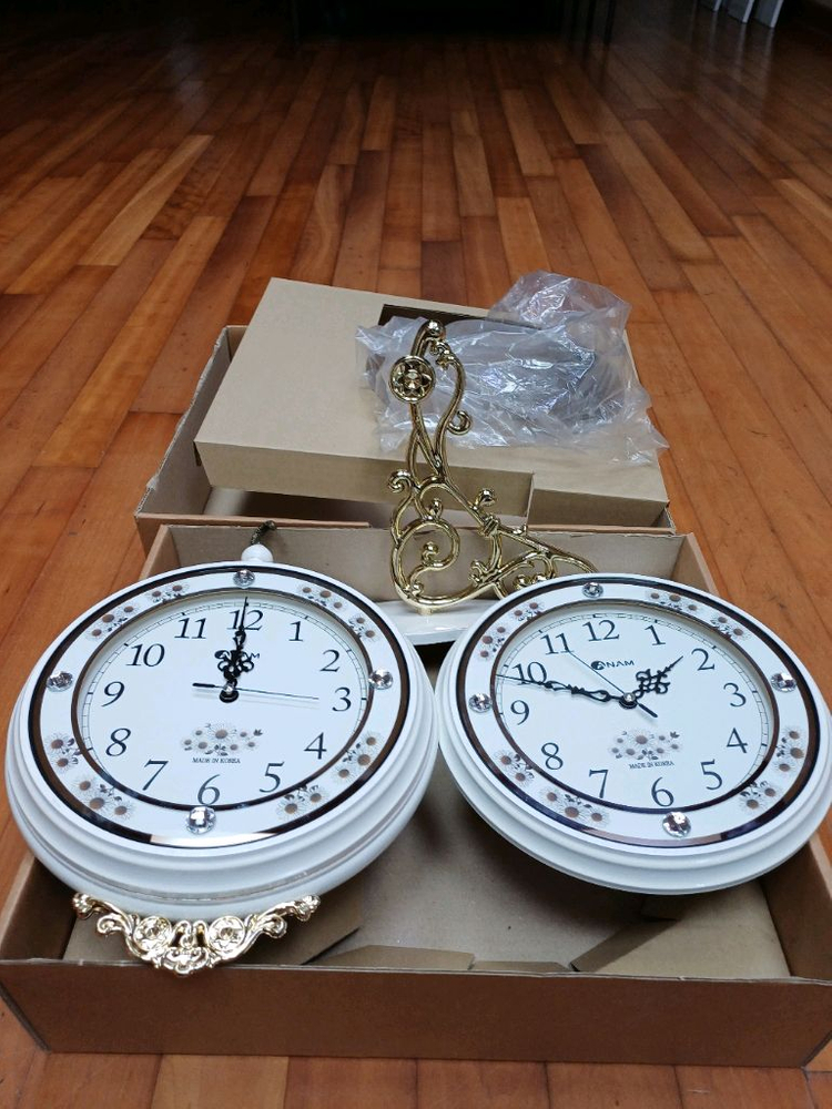 아남 양면 무소음 엔틱 벽시계 새제품 저렴하게 드립니다~ 이미지