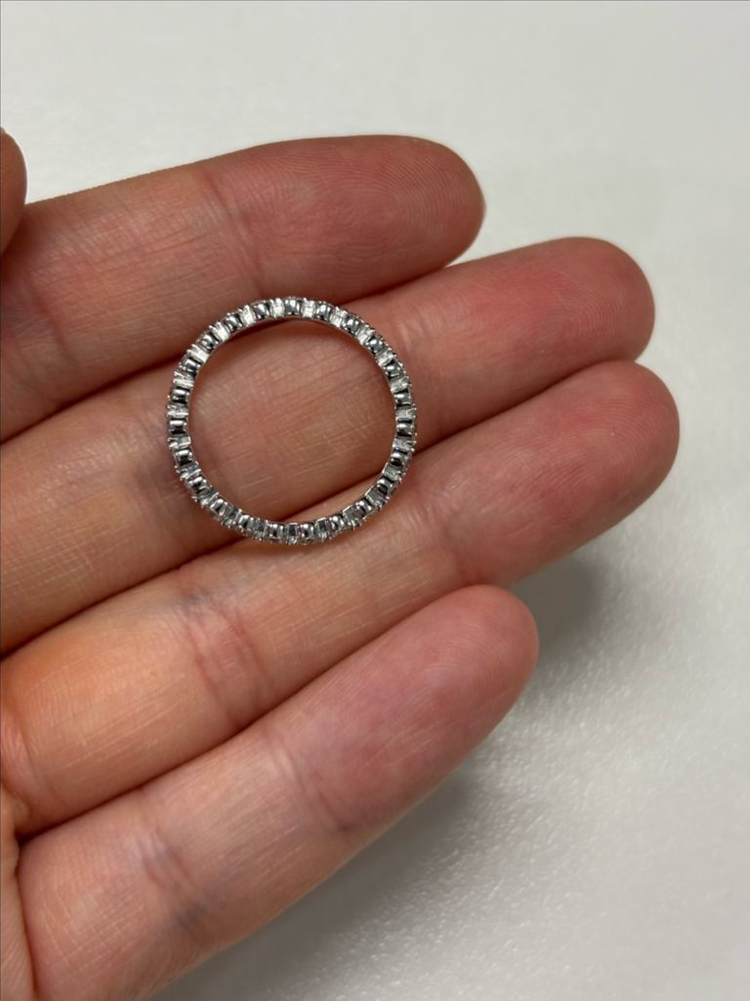 [새제품] 14k 랩다이아 이터니티링 반지 가드링 화이트골드 이미지