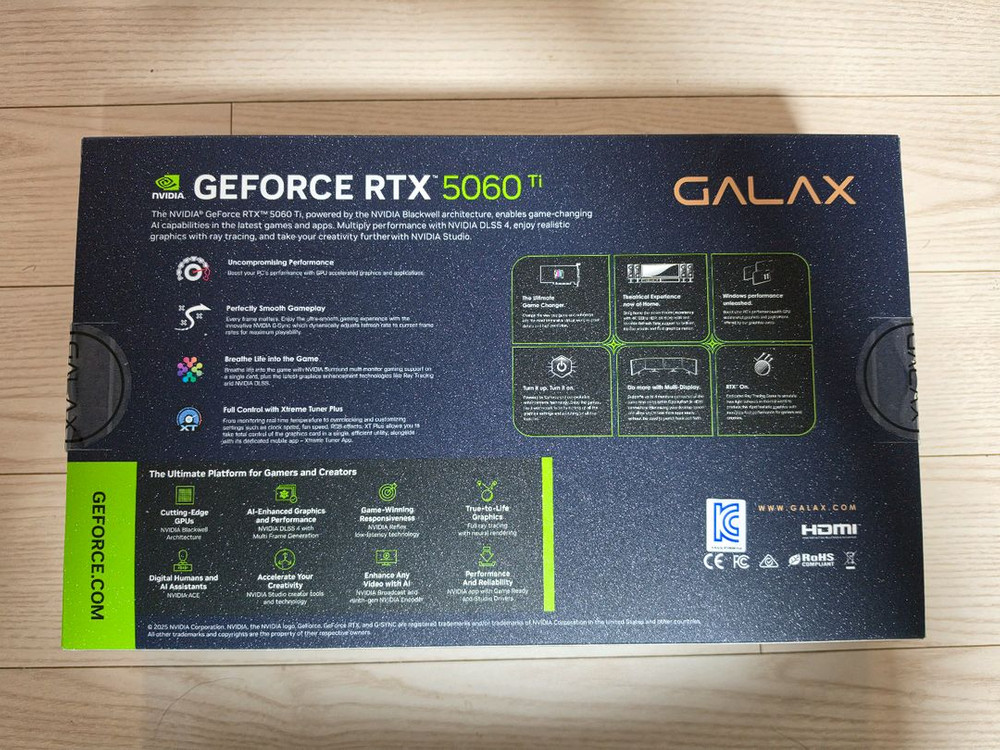 미개봉 갤럭시 GALAX RTX 5060Ti 8GB 이미지