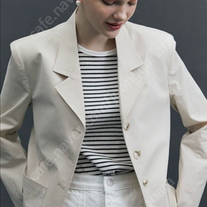 바이미나 에디토리얼비 메르시자켓 아이보리 /bymina editorial b 아이보리자켓 프리사이즈 택포 이미지