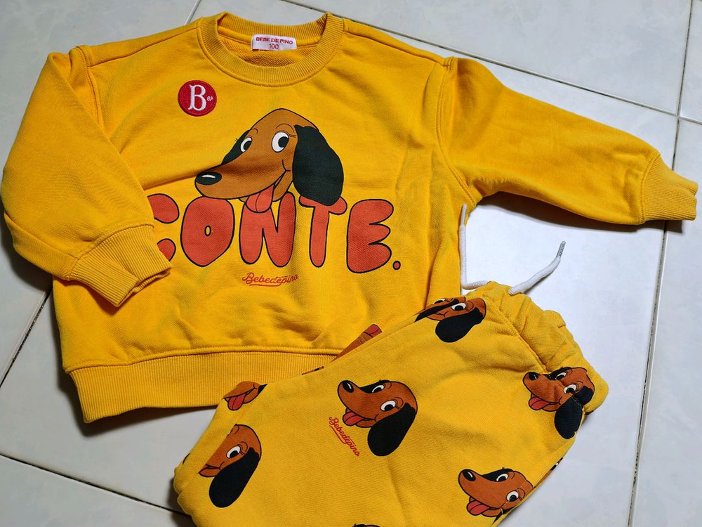 베베드피노 꽁뜨 맨투맨 셋업 키즈100 이미지