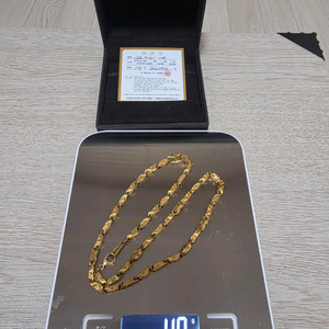 순금 목걸이 10돈 순은목걸이 순금골드바1g 이미지