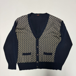 여성 닥스 daks 빈티지 패턴 가디건 네이비 L 이미지