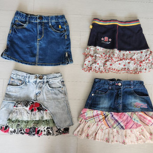 여아 데님 스커트 7세 ~ 9세 일괄 택포 이미지