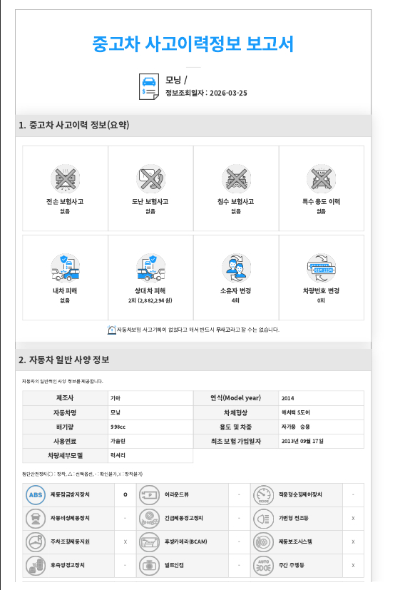 소형차 중고차 이미지