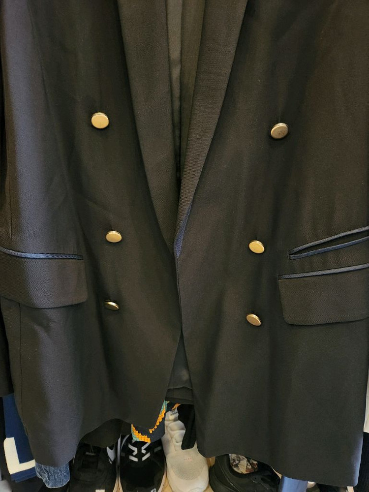 타임 블랙 더블 버튼 자켓 이미지