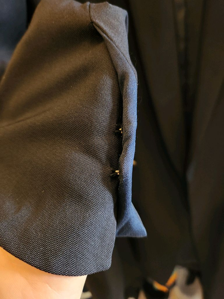 타임 블랙 더블 버튼 자켓 이미지