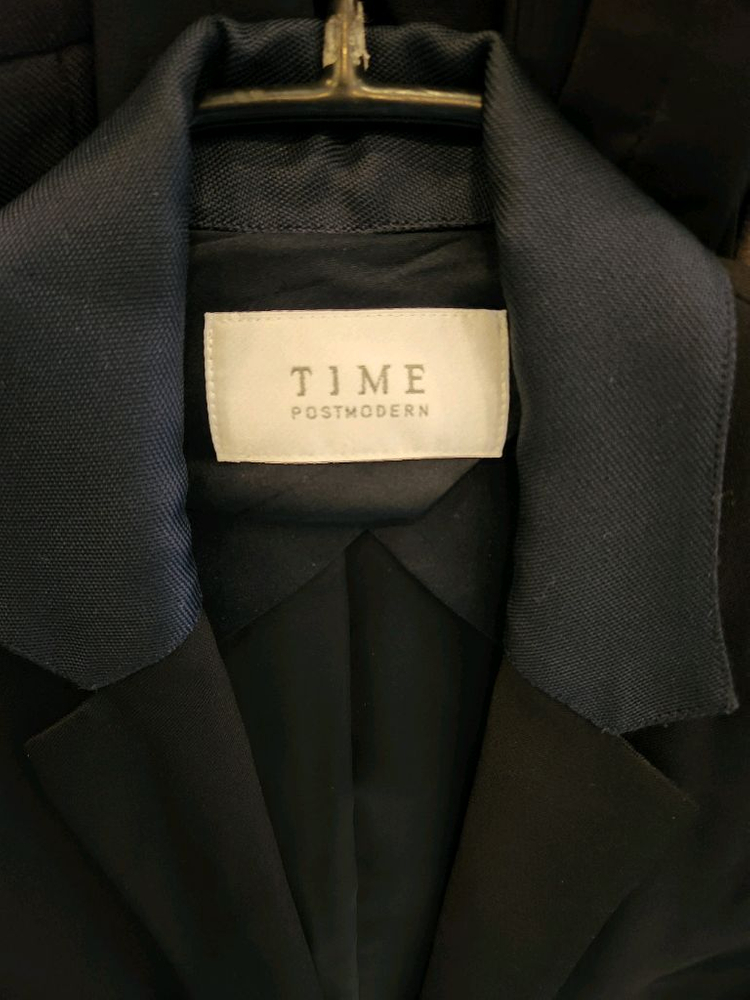 타임 블랙 더블 버튼 자켓 이미지