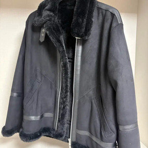 도프제이슨 솔리드 스웨이드 무스탕 무톤 자켓 (블랙) 이미지